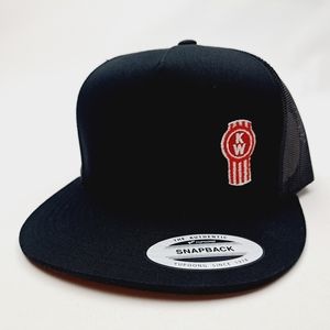 Kenworth Flat Bill Trucker Mesh Snapback Hat Cap Embroidered